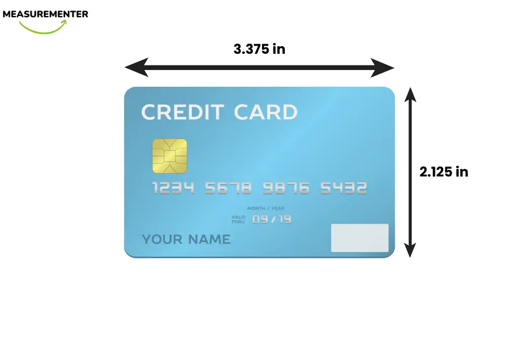 Credit Card size in inches