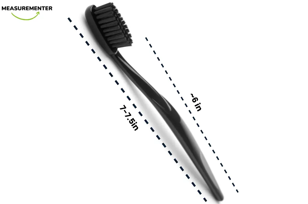 Black Toothbrush size in inches