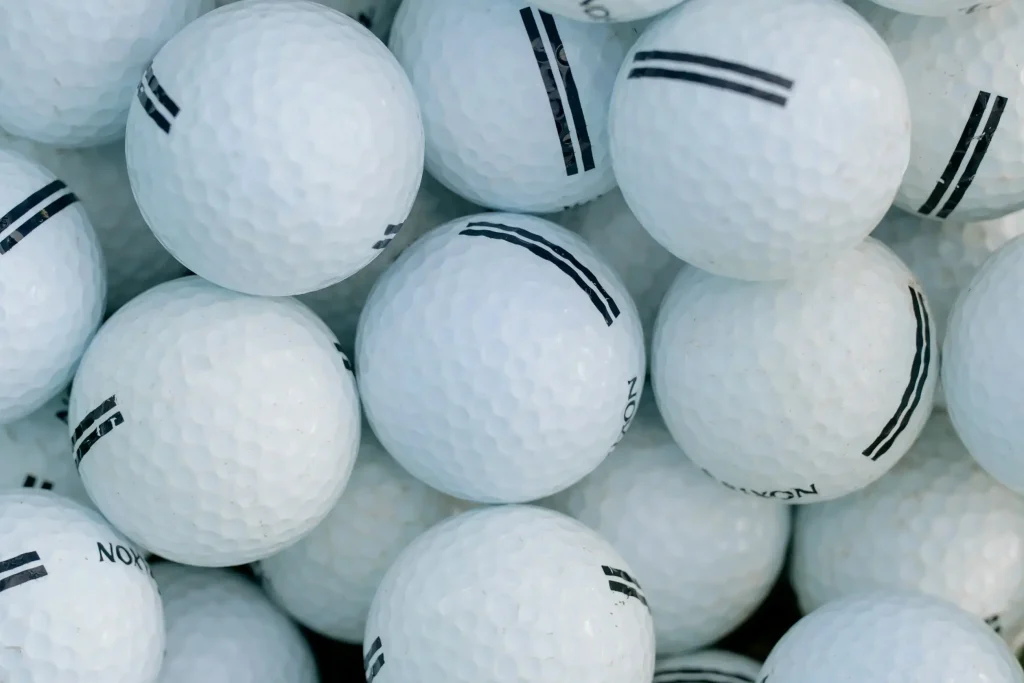 Many White Golf Balls